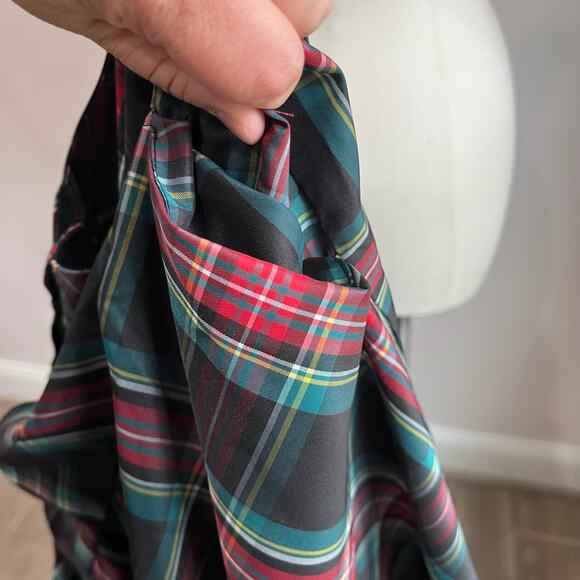 Tuckernuck Tartan Plaid Mini Dress Holiday Party Christmas Winter Shirt Dress XL - Picture 10 of 10